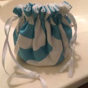 Handmade drawstring jewelry pouch